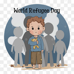 战争中的难民小朋友