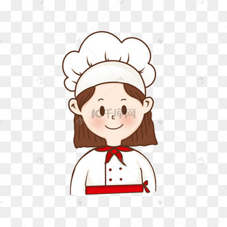 做西餐的可爱厨师女孩