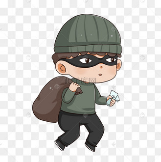 拿钱强盗剪贴画