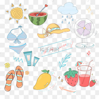 简单夏季花草上新主题背景