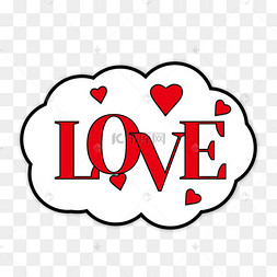 大红色爱情贴纸
