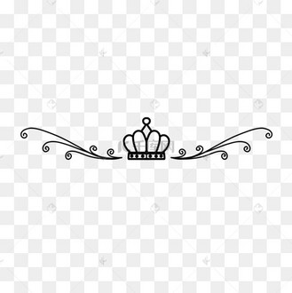 黑白创意简约皇冠装饰分割线