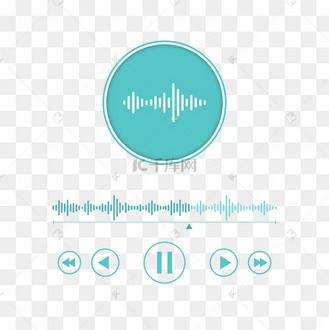 节奏线条绿色歌曲音乐播放器