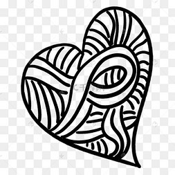 爱心线条涂鸦
