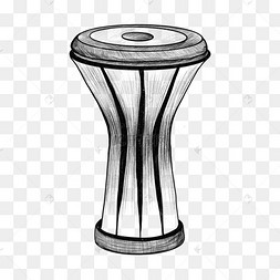 复古素描风格巴西鼓