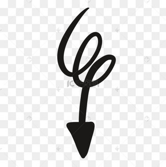 黑色线条卡通可爱向下箭头