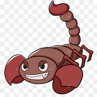 大钳子红蝎子剪贴画