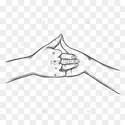 盖章的约定手势