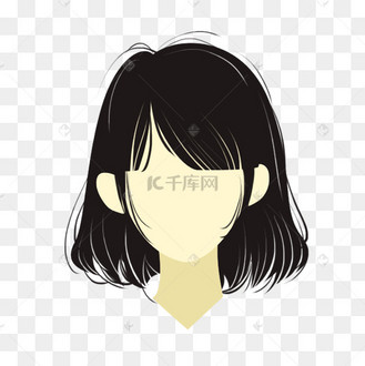 齐刘海可爱黑色短发女士发型