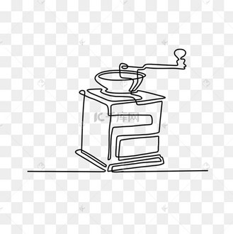 抽象线条画咖啡磨豆机