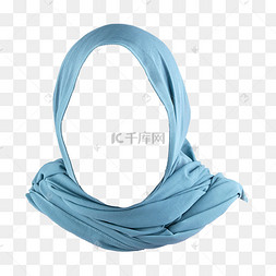 蓝色传统穆斯林头巾