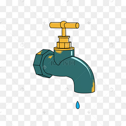 卡通滴水水龙头图片-卡通滴水水龙头图片素材免费下载-千库网