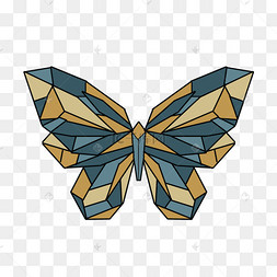 展翅抽象立体几何蝴蝶