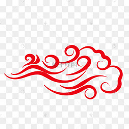 中国风红色剪纸中国风红色ai矢量祥云素材红色划过的火焰星球中国风