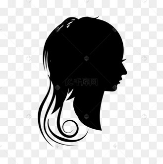 单色卷长发女人侧脸