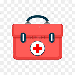 提手红色急救箱剪贴画