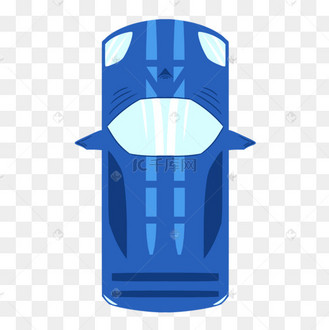 蓝色车顶俯视图