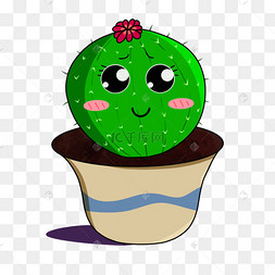 可爱仙人球仙人掌卡通植物