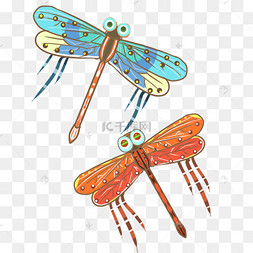 多彩的蜻蜓风筝