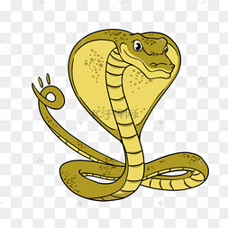 卡通风格褐色眼镜蛇剪贴画眼镜蛇剪贴画卡通毒蛇卡通风格毒蛇眼镜蛇剪