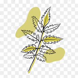 叶子简笔画素材