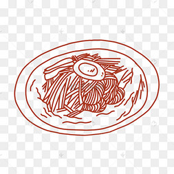 韩国旅行涂鸦碗里的拉面