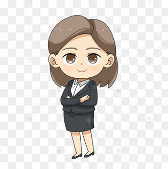 抱胸微笑西装人物