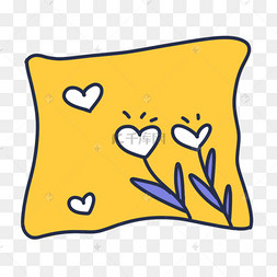 爱心花朵黄色抹布