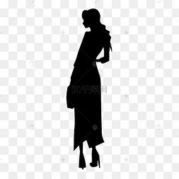 复古女人旗袍剪影