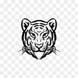 老虎剪影严肃