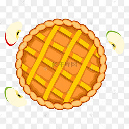 圆形的苹果派剪贴画