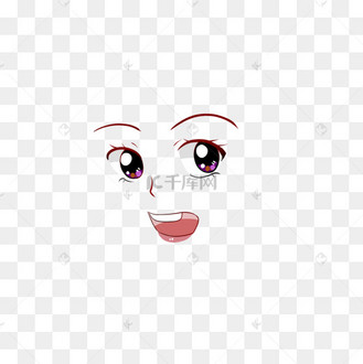 动漫人物眼睛高兴表情