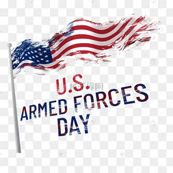 流动倾斜长条旗美国武装部队日