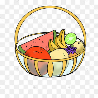 水果篮插画图片_水果篮插画设计图片素材大全-千库网