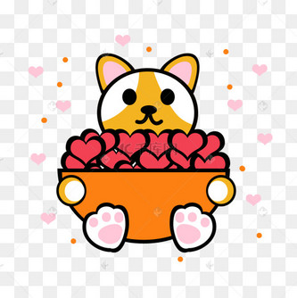 mbe风格卡通可爱的狗红狗