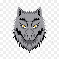 游戏光效夜晚的狼头