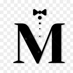 黑色字母m
