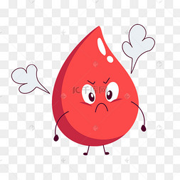 卡通血液愤怒表情