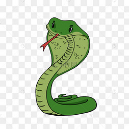 卡通风格眼镜蛇剪贴画