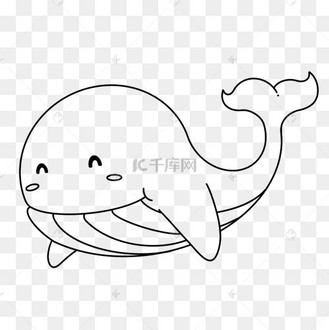 鲸鱼剪贴画黑白齿鲸