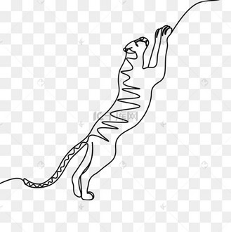 抽象线条画动物猎豹