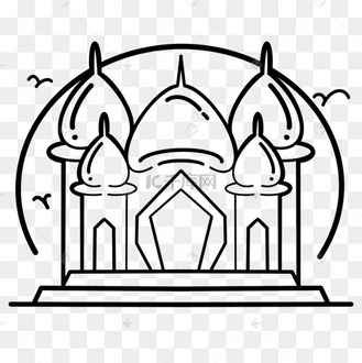 清真寺简约线条建筑