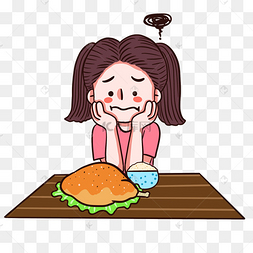女孩没胃口吃不下饭