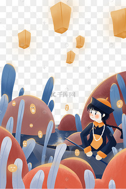 中元节搞怪僵尸划船