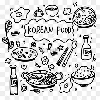 韩国料理简笔画图片