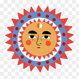 太阳抽象人脸