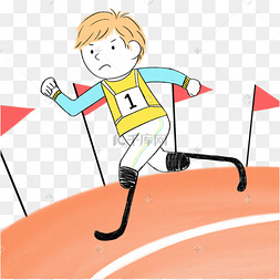 残疾人卡通人物