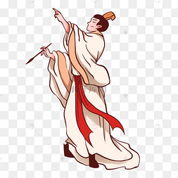 下载 png下载psd水墨古代人物下载 png下载psd古人卡通表情包下载 png