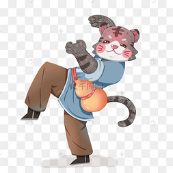 虎年新年古装古代武侠老虎醉拳