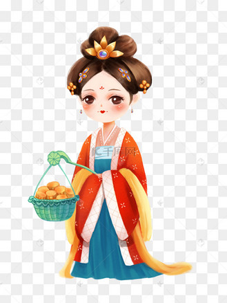 中秋中秋节q版古风唐装嫦娥